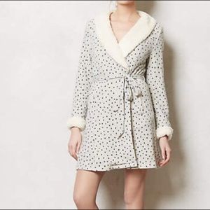 ANTHRO Saturday Sunday Polka Dot Sherpa Robe M